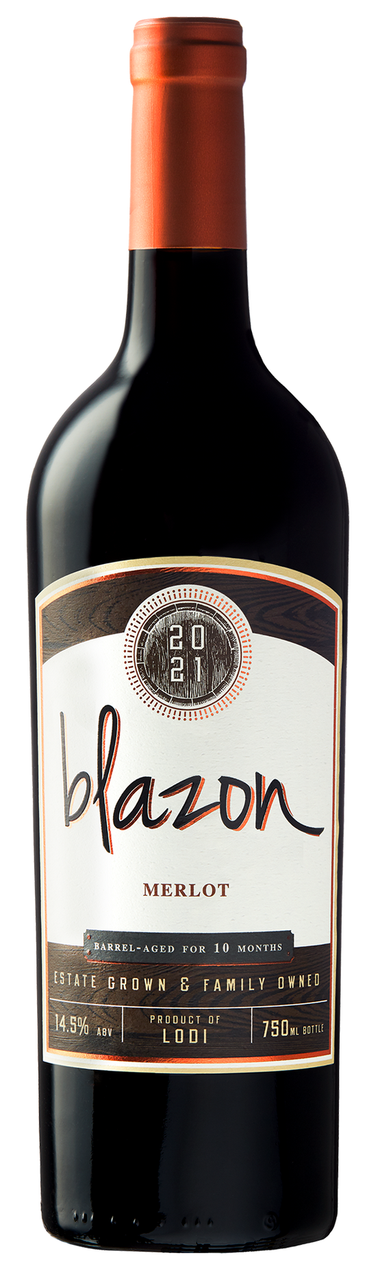 Blazon Merlot 2021  Front Bottle Shot