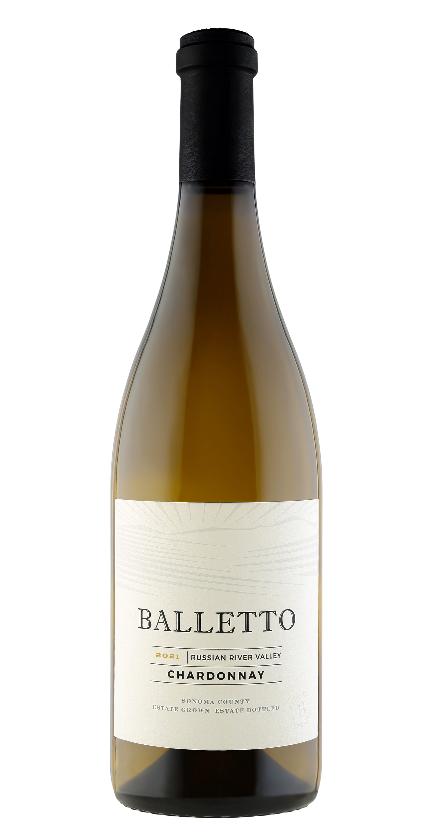 Balletto Winery Russian River Chardonnay 2021  Front Bottle Shot