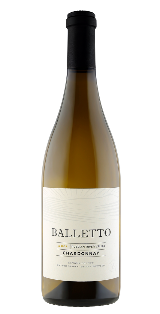 Balletto Winery Russian River Chardonnay 2021  Front Bottle Shot