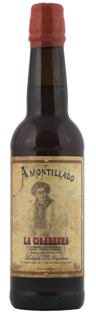 La Cigarrera Amontillado Viejo Sherry (375ML half-bottle)  Front Bottle Shot