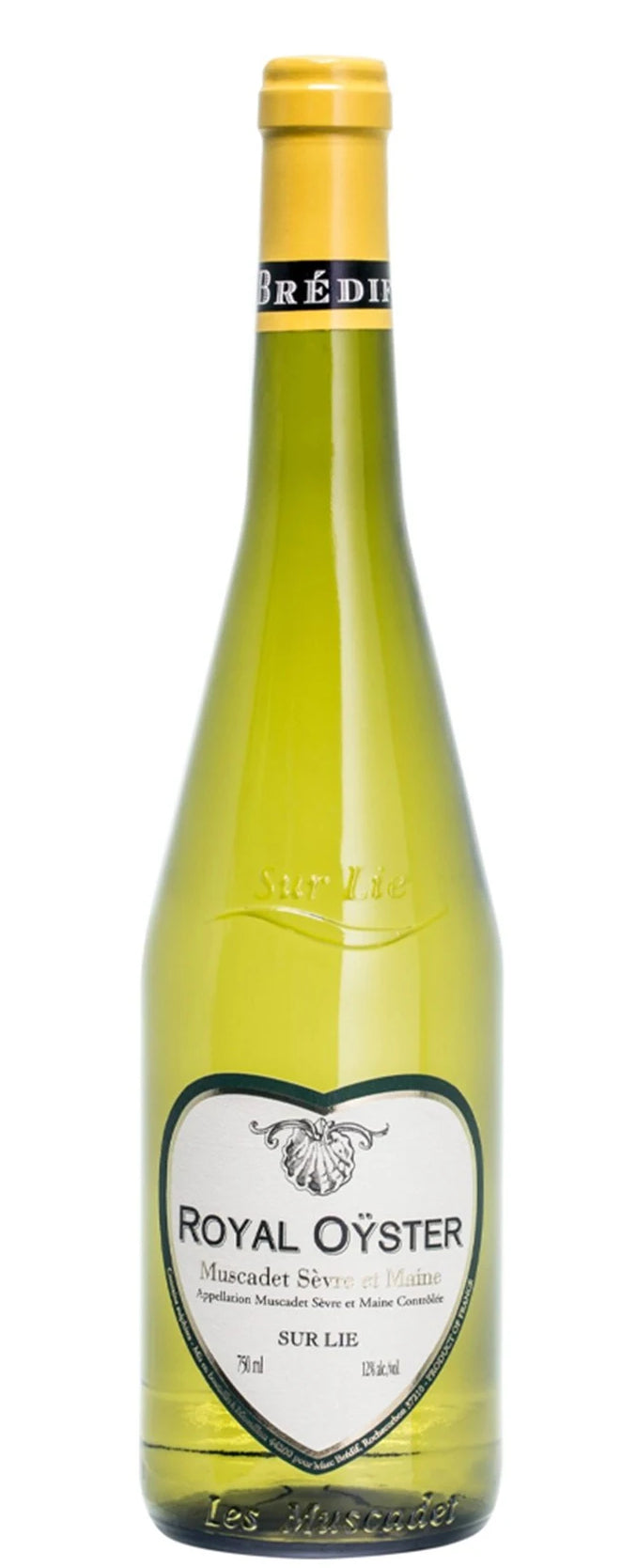 Marc Bredif Royal Oyster Muscadet Sevre et Maine 2020  Front Bottle Shot