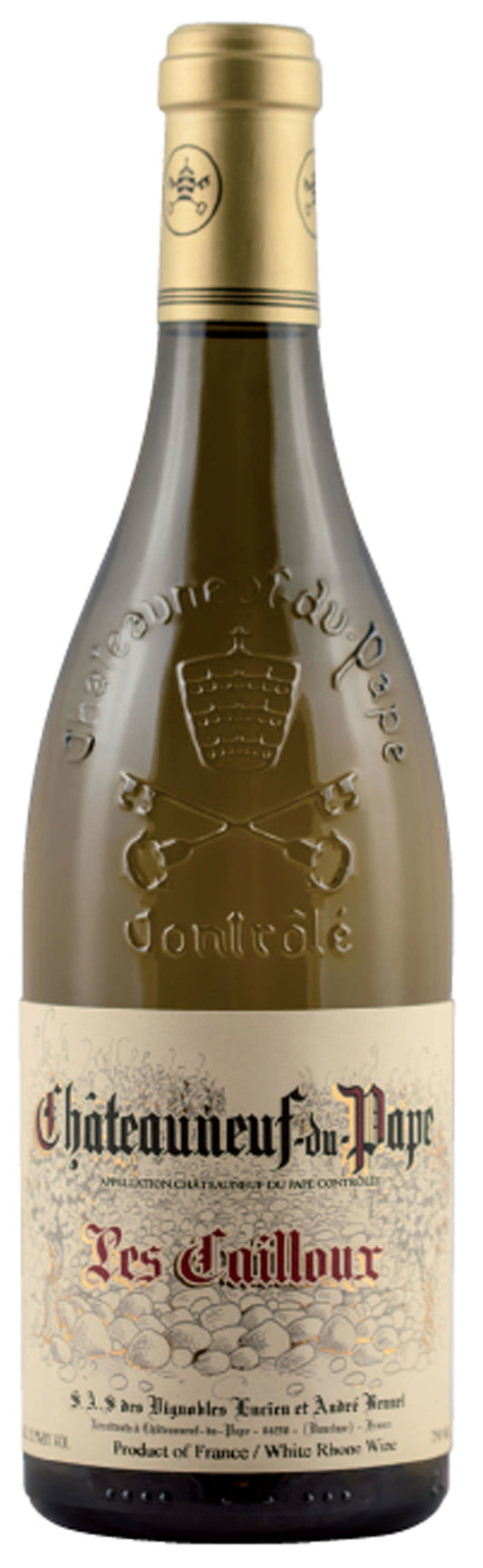Andre Brunel Chateauneuf-du-Pape Les Cailloux Blanc 2022  Front Bottle Shot