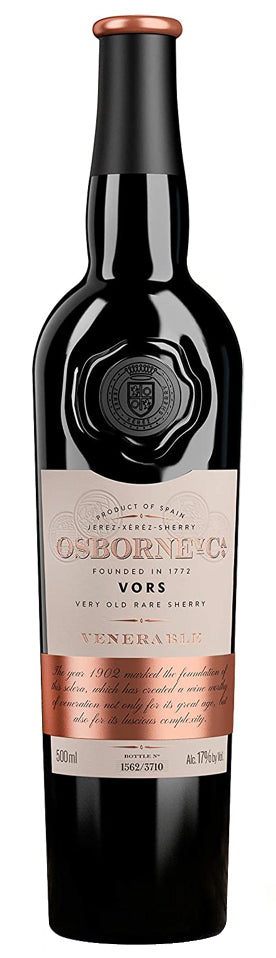 Osborne VORS Venerable 1902 VORS Pedro Ximenez Sherry (500ML)  Front Bottle Shot