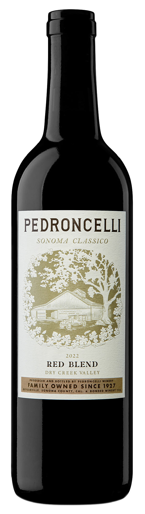Pedroncelli Sonoma Classico Red Blend 2022  Front Bottle Shot