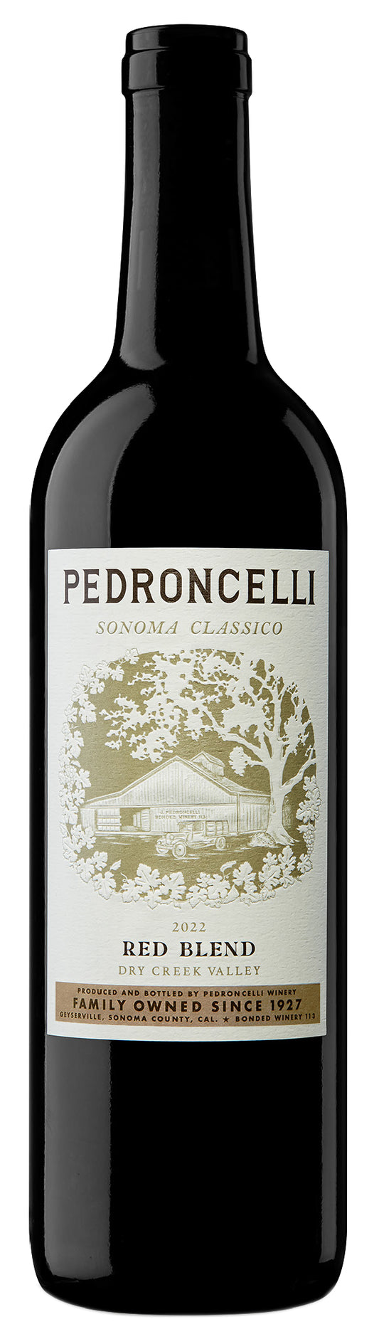 Pedroncelli Sonoma Classico Red Blend 2022  Front Bottle Shot
