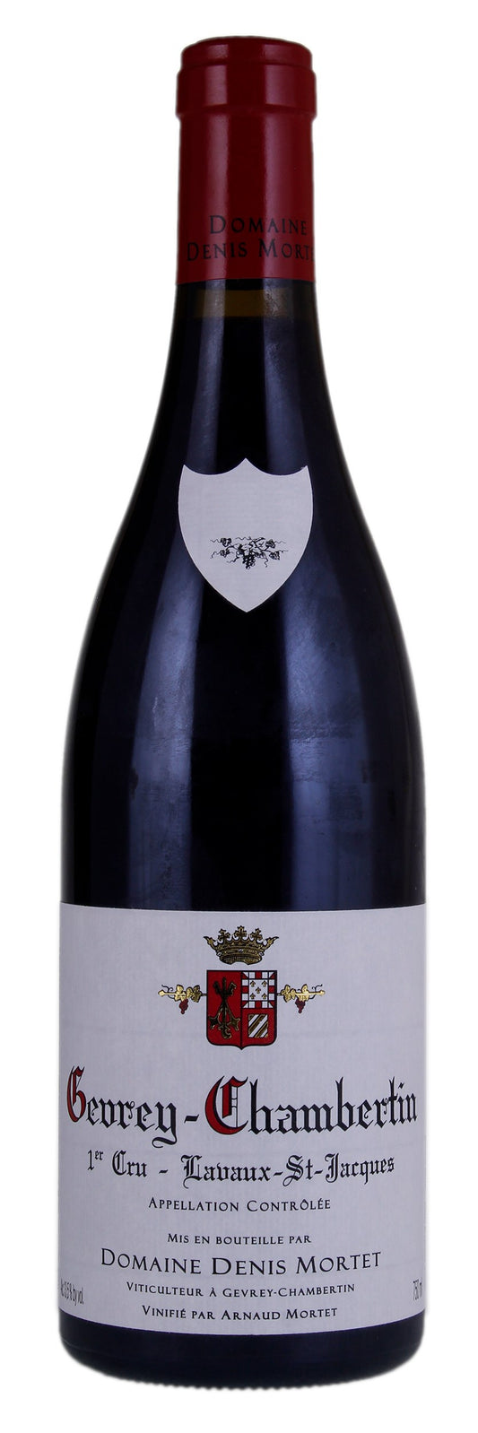 Denis Mortet Gevrey-Chambertin Lavaux St-Jacques Premier Cru 2018 Front Bottle Shot