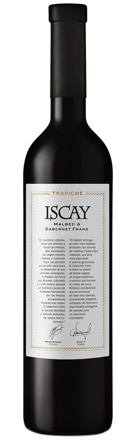 Trapiche Iscay Malbec-Cabernet Franc 2021  Front Bottle Shot