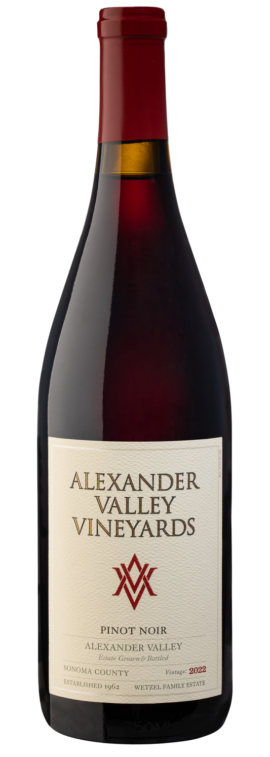 Alexander Valley Vineyards Pinot Noir 2022  Front Bottle Shot