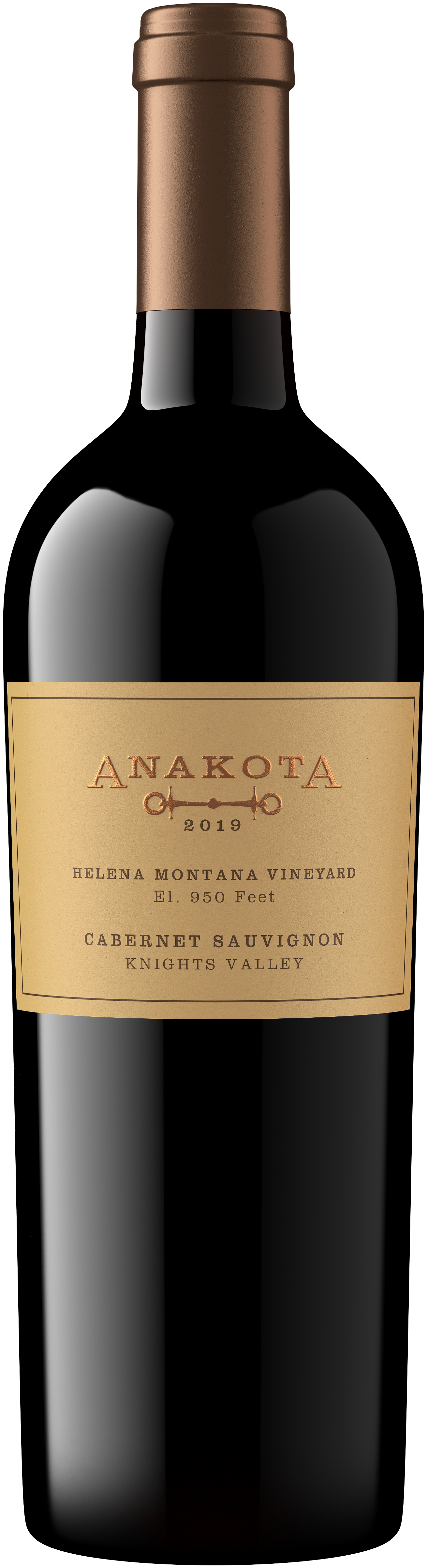 Anakota Helena Montana Vineyard Cabernet Sauvignon 2019  Front Bottle Shot