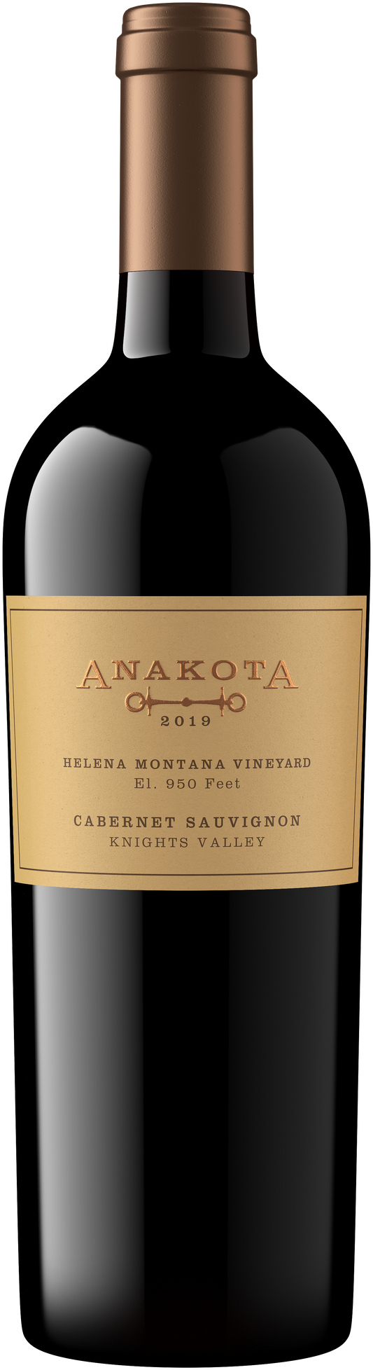 Anakota Helena Montana Vineyard Cabernet Sauvignon 2019  Front Bottle Shot