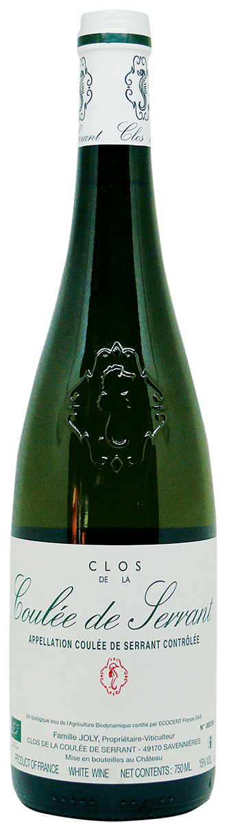 Famille Joly Savennieres Clos de la Coulee de Serrant 2021  Front Bottle Shot