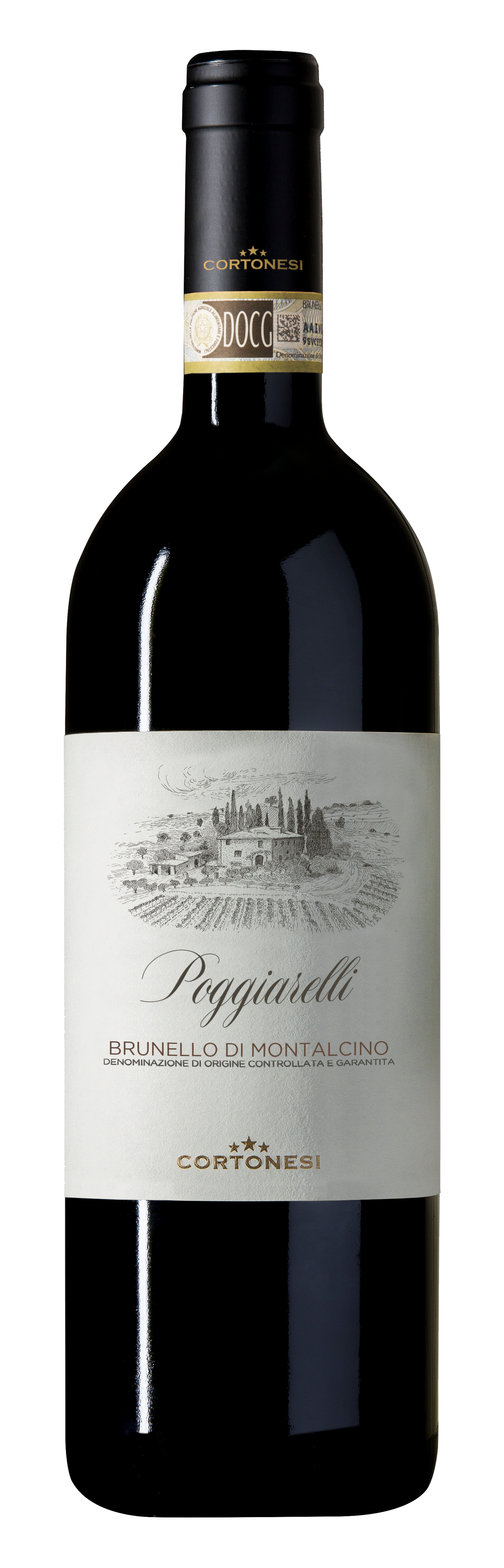 Cortonesi Poggiarelli Brunello di Montalcino 2018  Front Bottle Shot