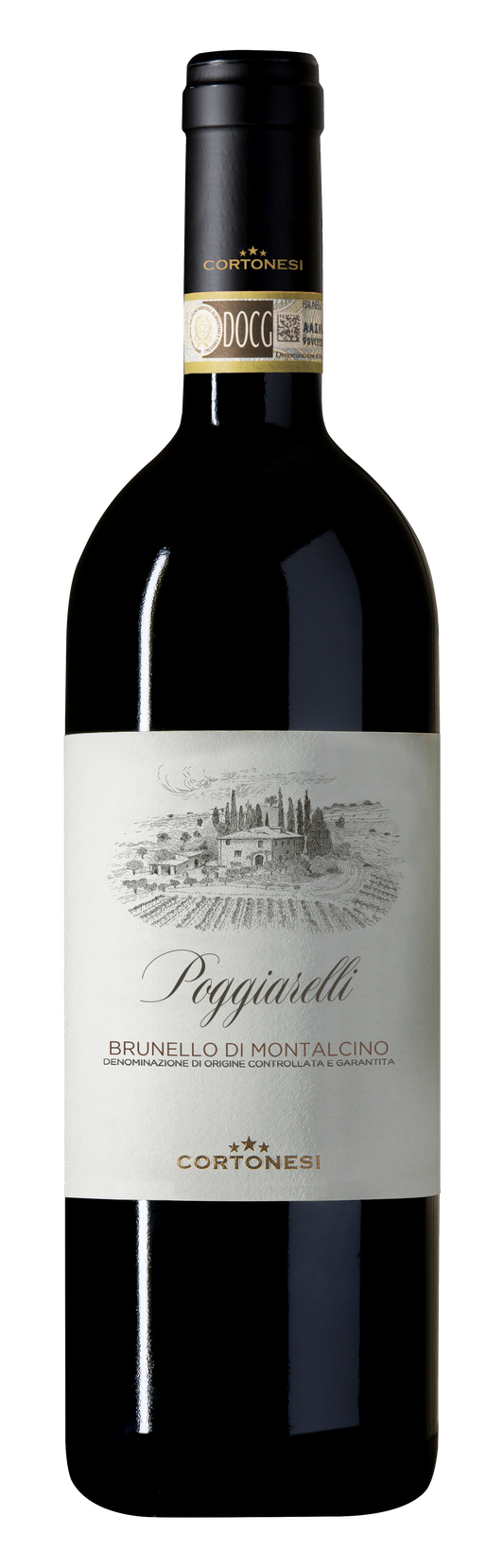 Cortonesi Poggiarelli Brunello di Montalcino 2018  Front Bottle Shot
