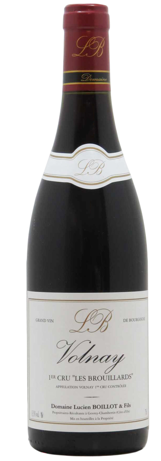 Domaine Lucien Boillot Volnay Les Brouillards Premier Cru 2018  Front Bottle Shot