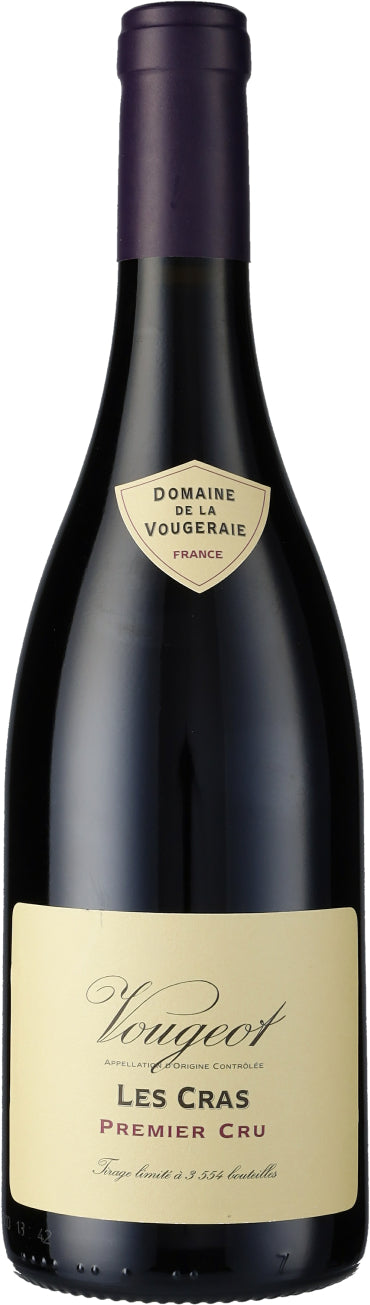Domaine de la Vougeraie Vougeot Les Cras Premier Cru 2020  Front Bottle Shot