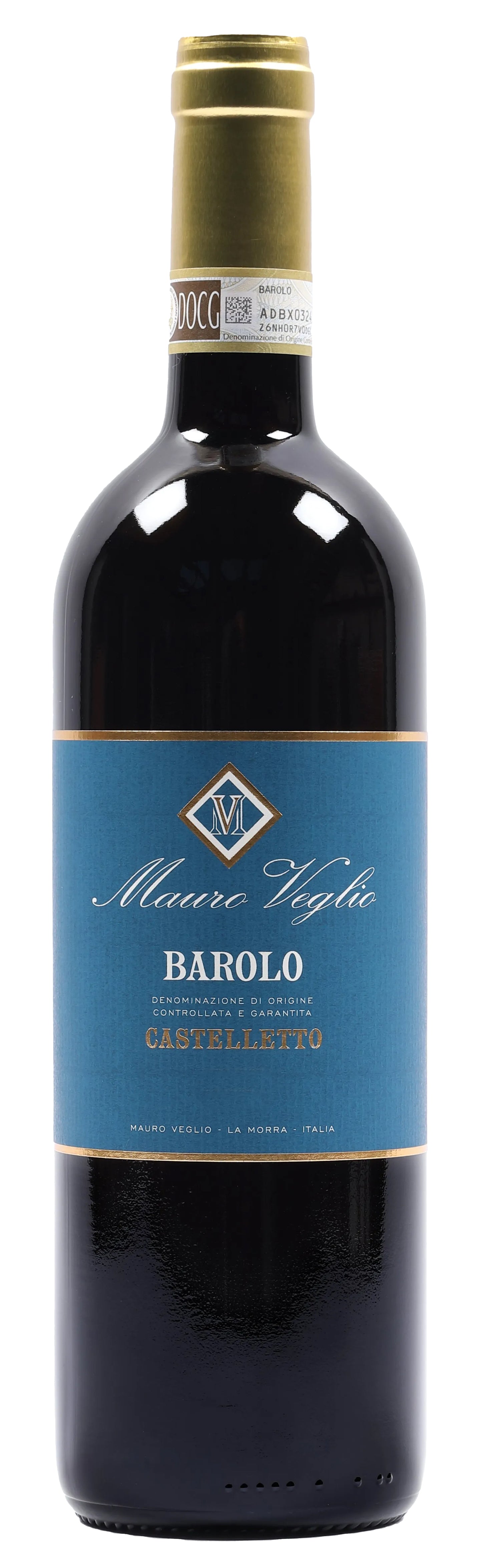 Mauro Veglio Barolo Castelletto 2020  Front Bottle Shot