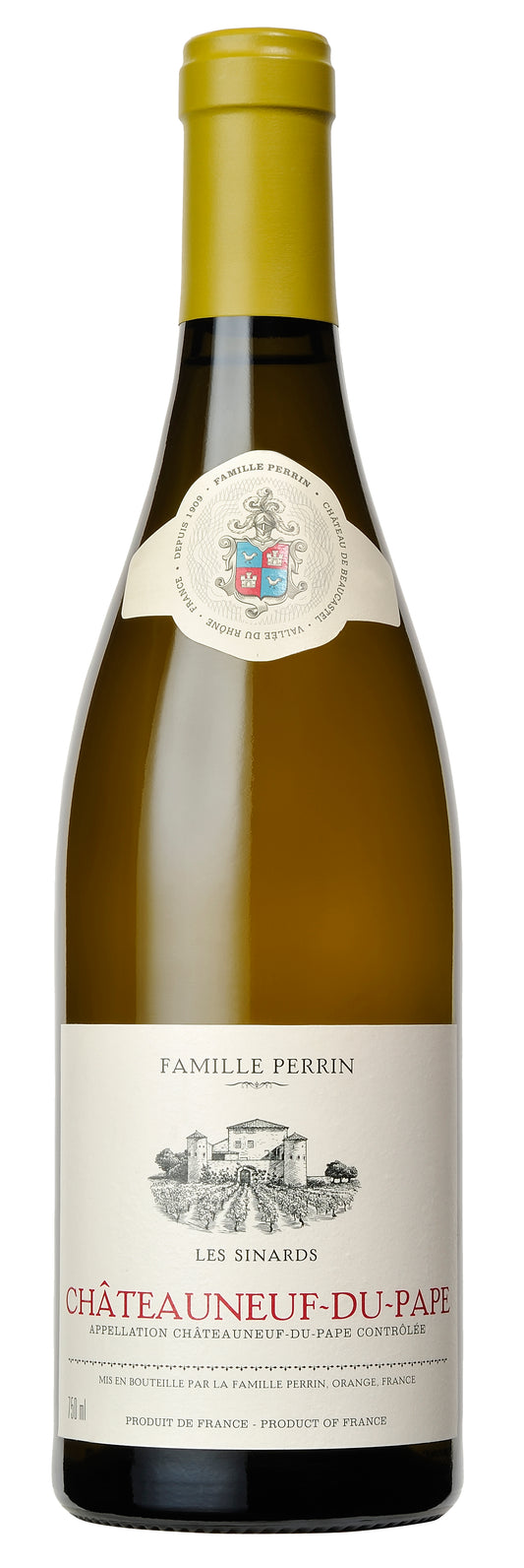 Famille Perrin Chateauneuf-du-Pape Les Sinards Blanc 2023  Front Bottle Shot