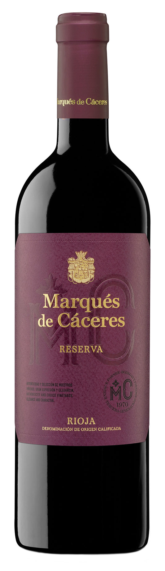 Marques de Caceres Rioja Reserva 2018  Front Bottle Shot