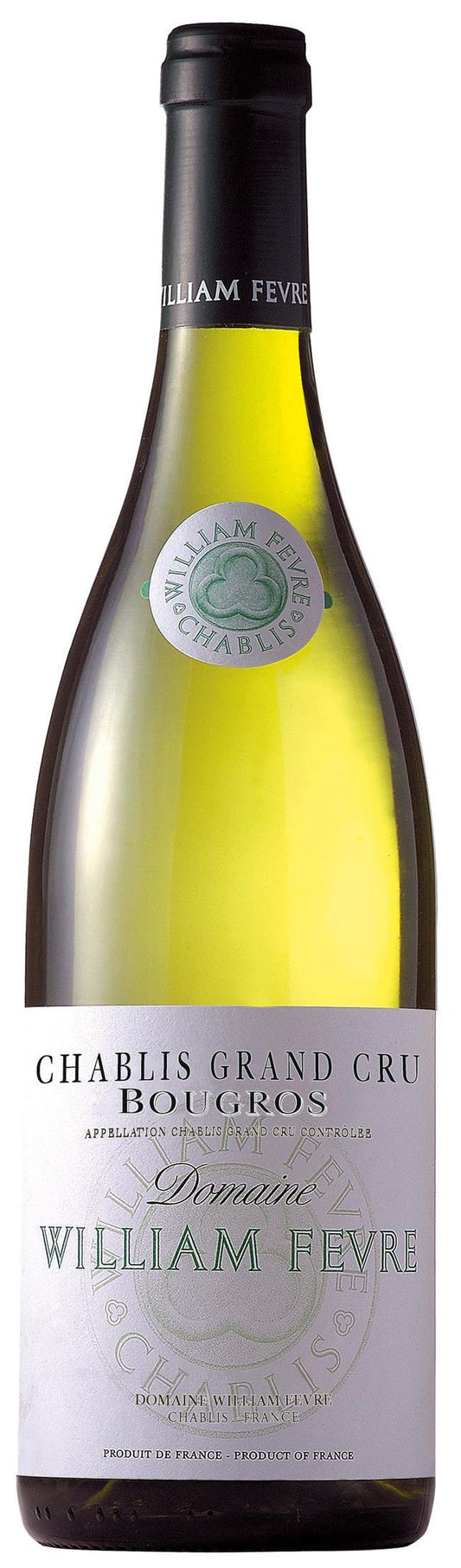William Fevre Chablis Bougros Grand Cru 2022  Front Bottle Shot