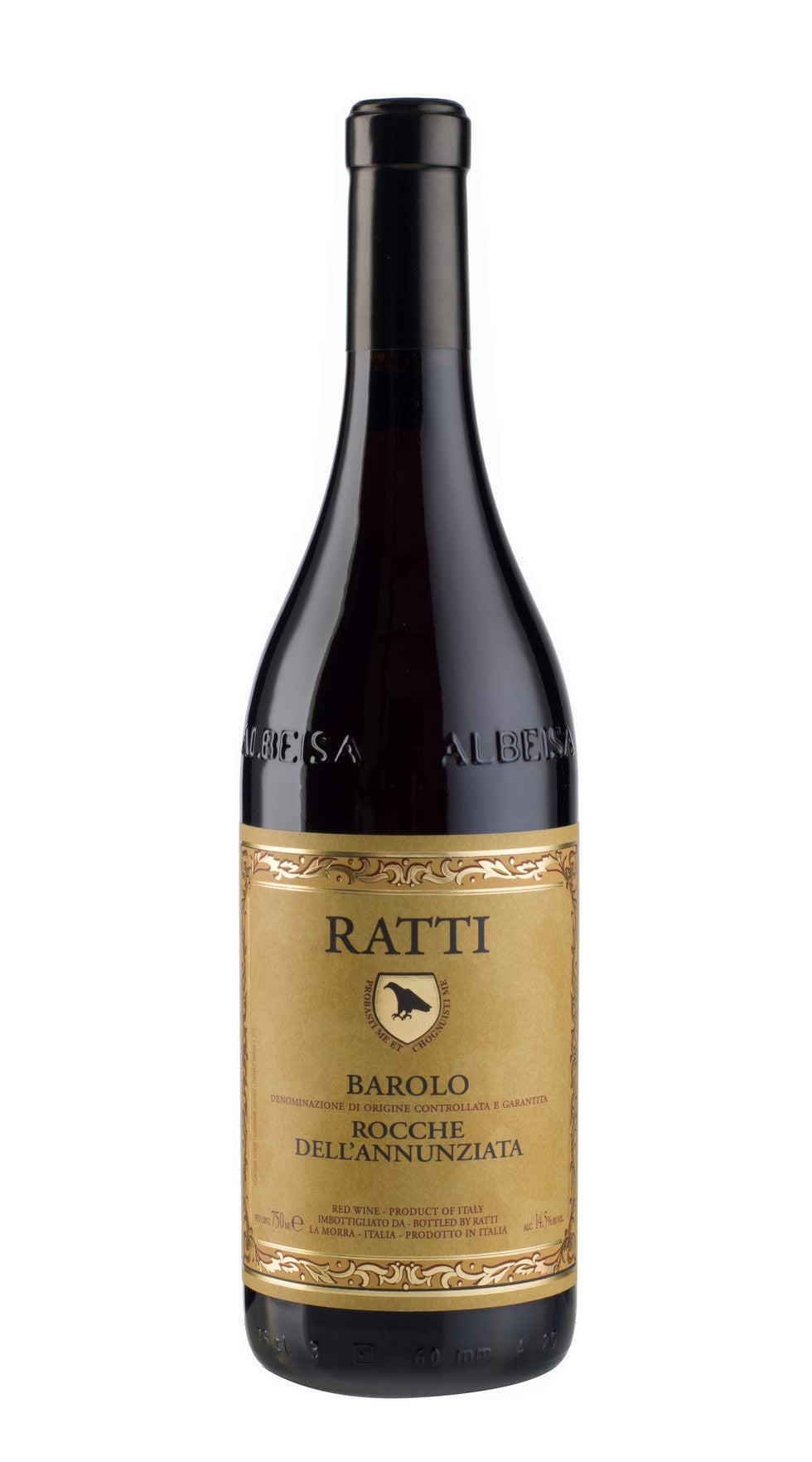 Renato Ratti Rocche dell'Annunziata Barolo 2019  Front Bottle Shot