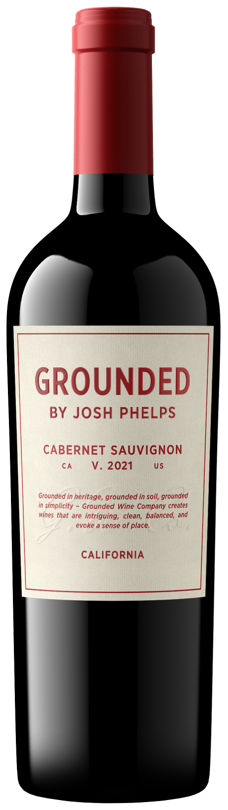 Grounded Wine Co. California Cabernet Sauvignon 2021  Front Bottle Shot