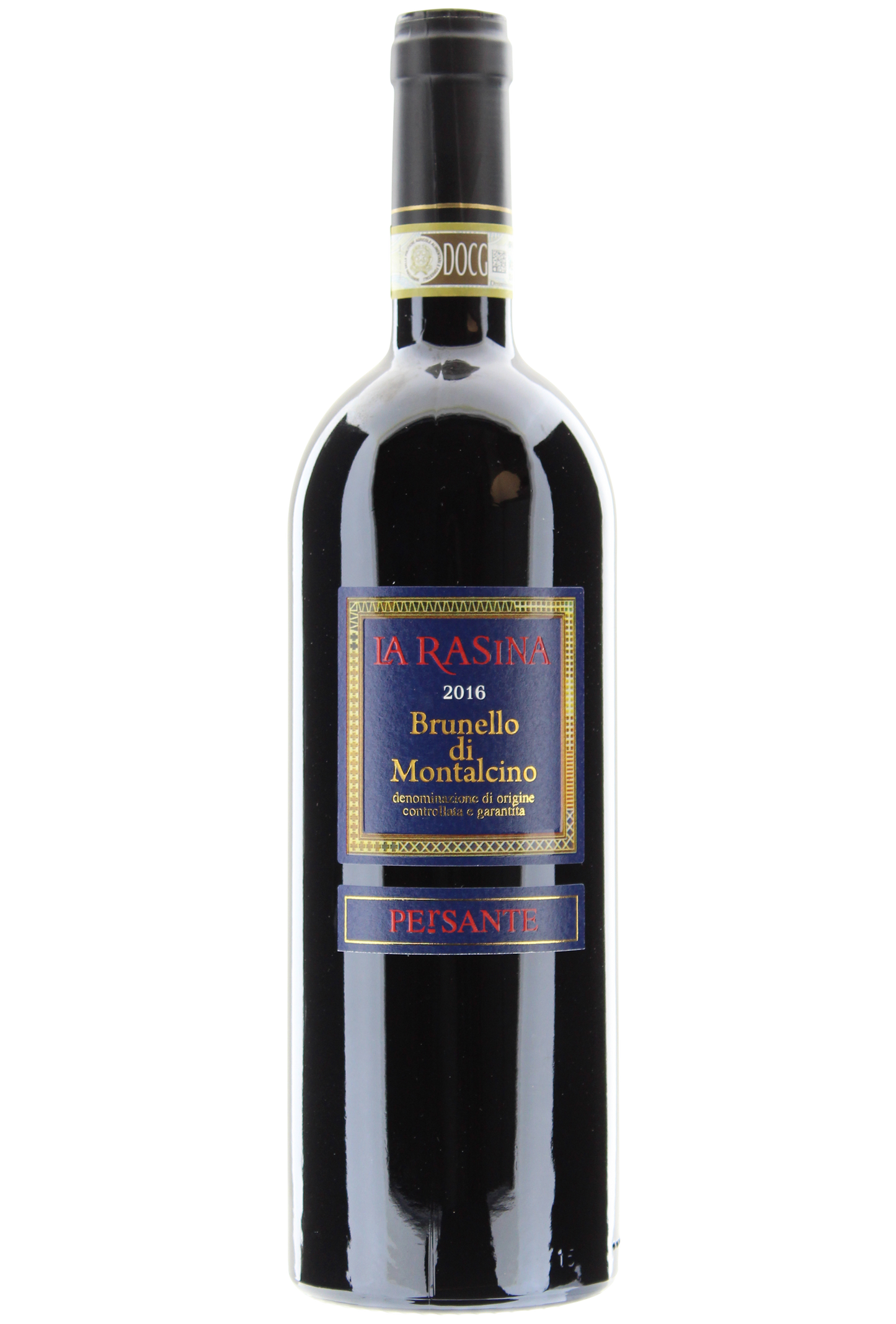 La Rasina Persante Brunello di Montalcino 2016  Front Bottle Shot