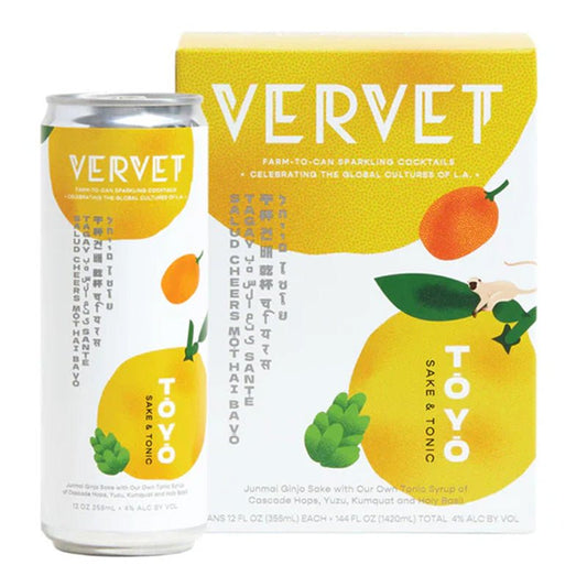 Vervet Toyo Sake & Tonic Sparkling Cocktail 4/355ml