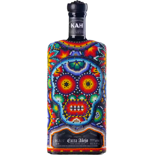 Kah Tequila Extra AÃ±ejo Huichol Tribe Tequila (Beaded Bottle: Limited Edition)