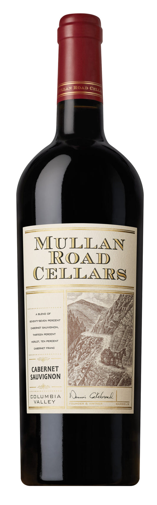 Mullan Road Cellars Cabernet Sauvignon 2019  Front Bottle Shot