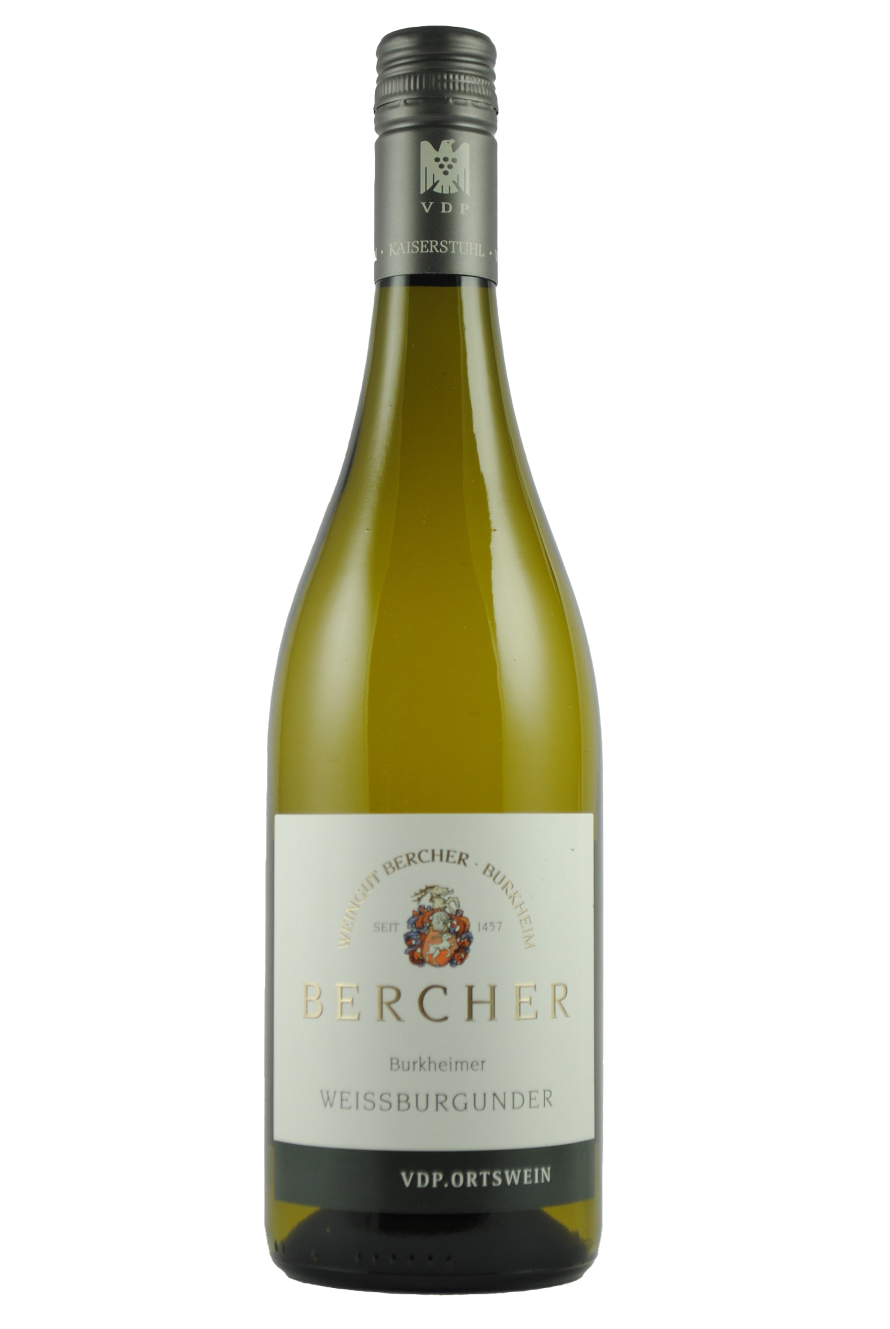 Bercher Burkheimer Weissburgunder Trocken 2022  Front Bottle Shot