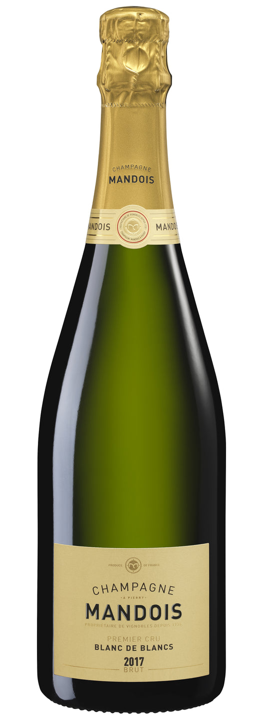 Champagne Mandois Blanc de Blancs Brut 2017  Front Bottle Shot