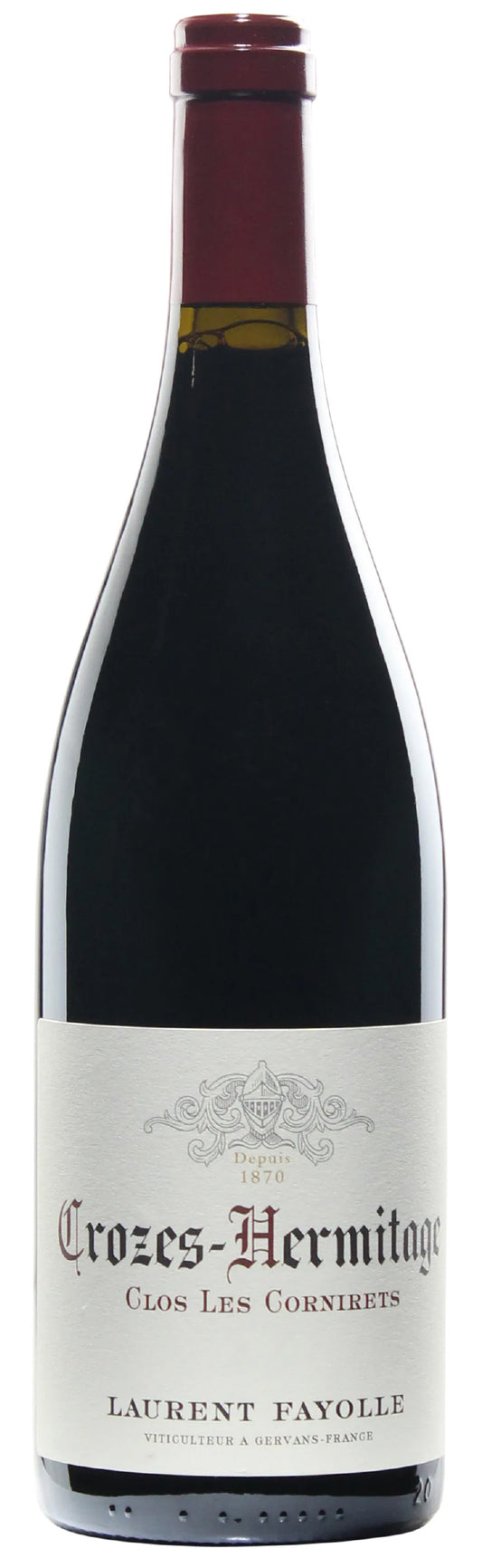Laurent Fayolle Crozes-Hermitage Clos les Cornirets 2021  Front Bottle Shot