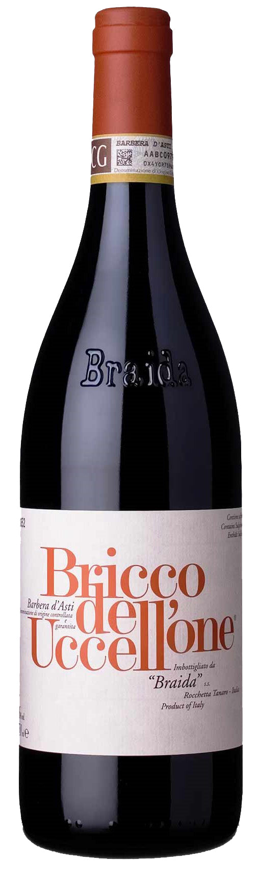 Braida Bricco dell'Uccellone Barbera d'Asti 2020  Front Bottle Shot