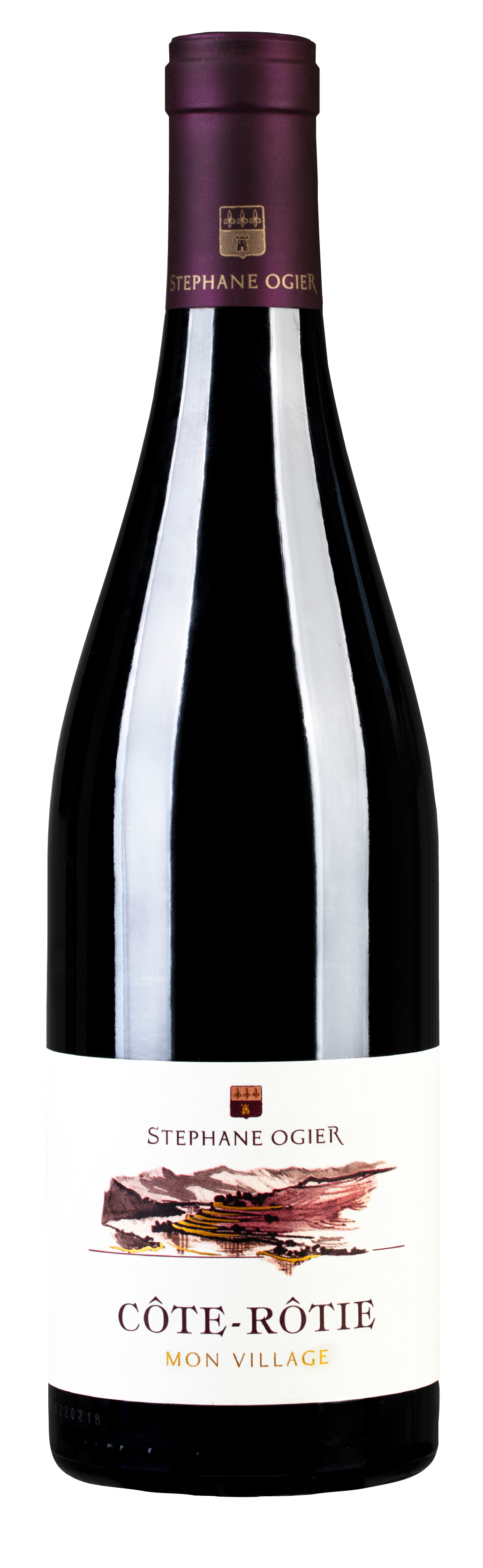 Stephane Ogier Cote-Rotie Mon Village 2020  Front Bottle Shot