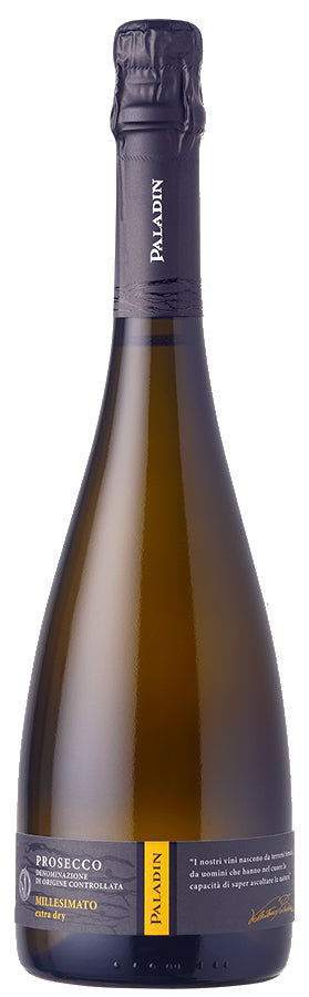 Paladin Millesimato Extra Dry Prosecco 2023  Front Bottle Shot
