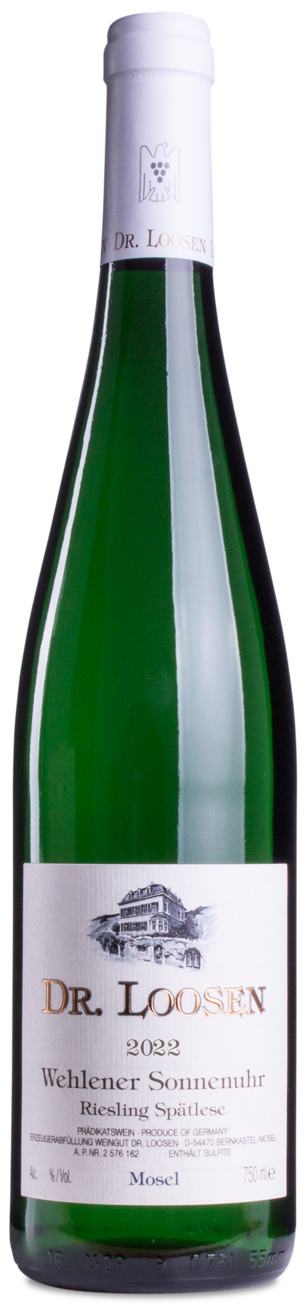 Dr. Loosen Wehlener Sonnenuhr Riesling Spatlese 2022  Front Bottle Shot
