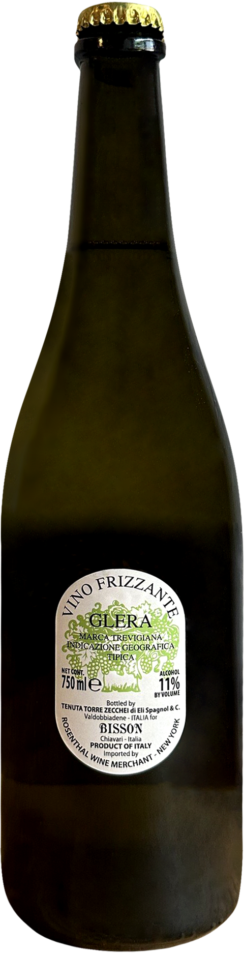 Bisson Glera Vino Frizzante Trevigiani 2024  Front Bottle Shot