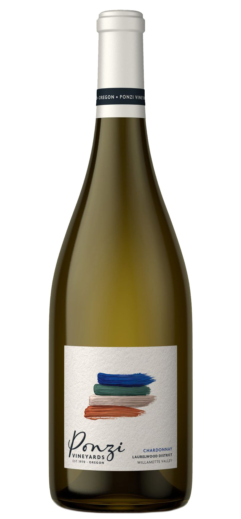 Ponzi Laurelwood District Chardonnay 2021  Front Bottle Shot
