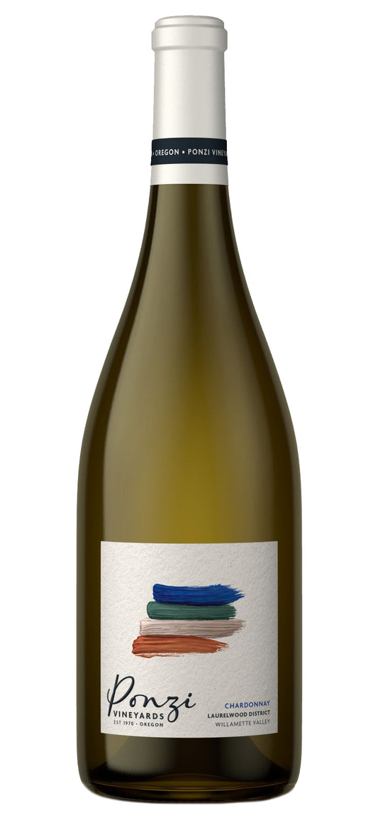 Ponzi Laurelwood District Chardonnay 2021  Front Bottle Shot