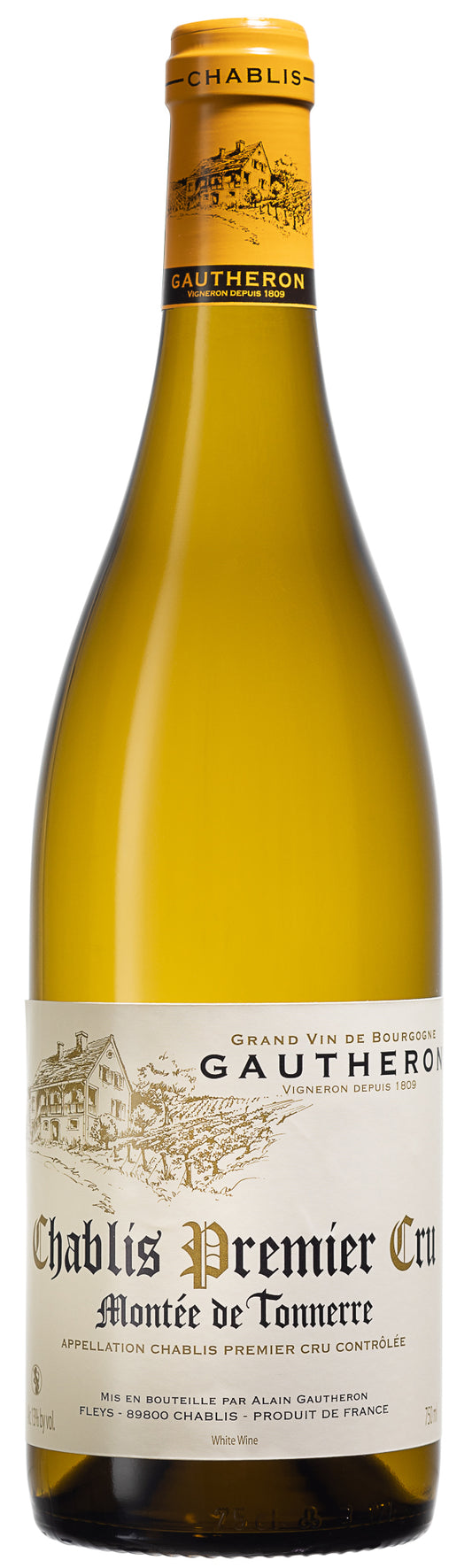 Alain Gautheron Chablis Montee de Tonnerre Premier Cru 2022  Front Bottle Shot