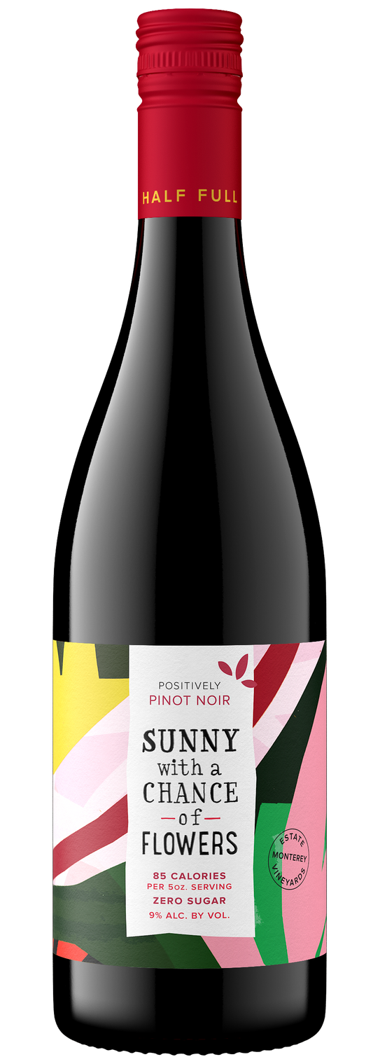 Sunny With a Chance of Flowers Pinot Noir 2023  Front Bottle Shot