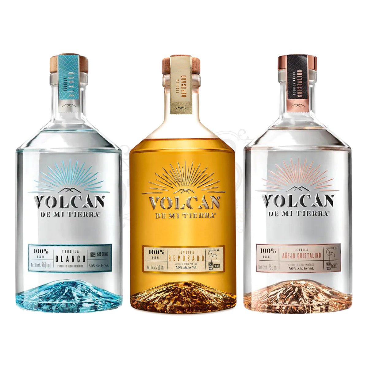 Volcan De Mi Tierra Tequila Blanco, Reposado & AÃ±ejo Cristalino Bundle