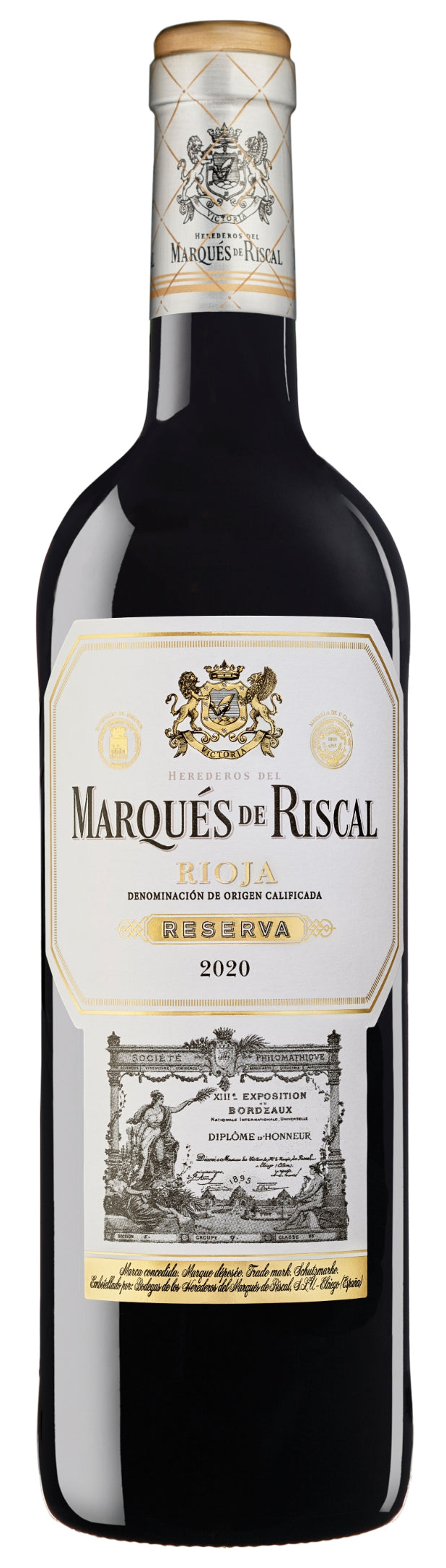 Marques de Riscal Rioja Reserva 2020  Front Bottle Shot
