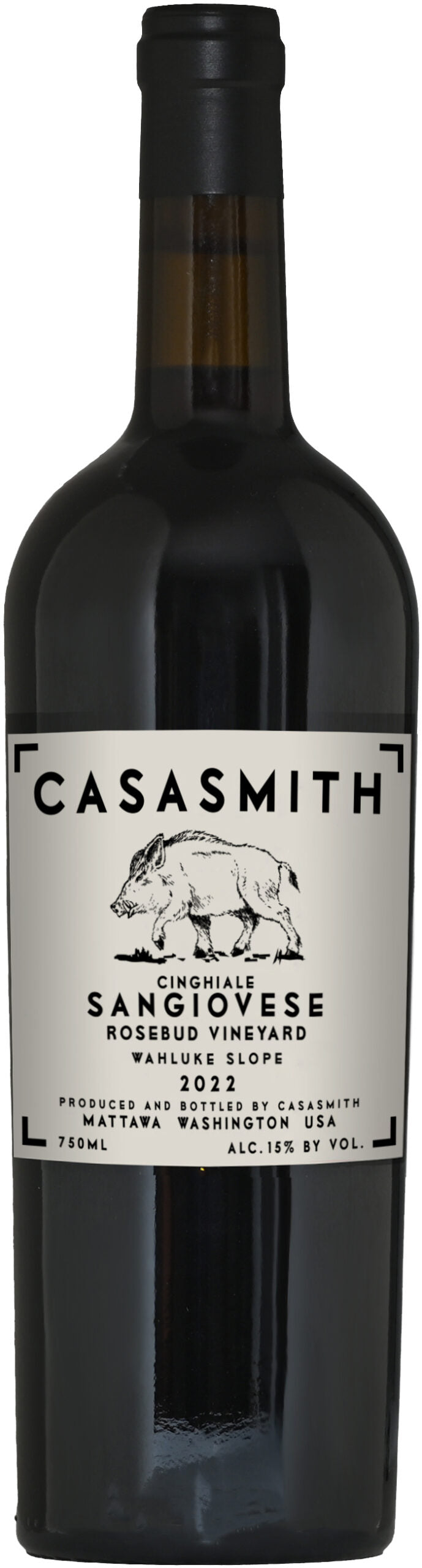 CasaSmith Cinghiale Sangiovese 2022  Front Bottle Shot