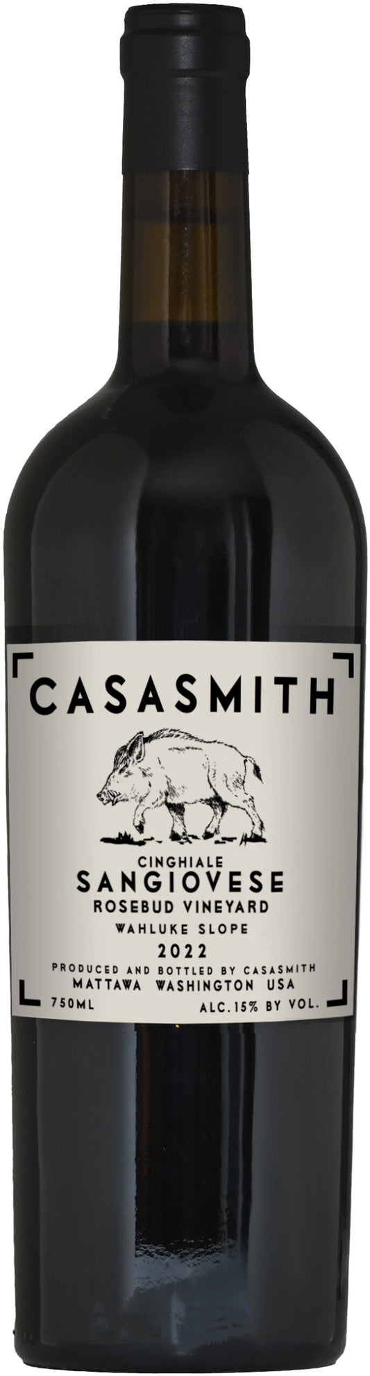 CasaSmith Cinghiale Sangiovese 2022  Front Bottle Shot