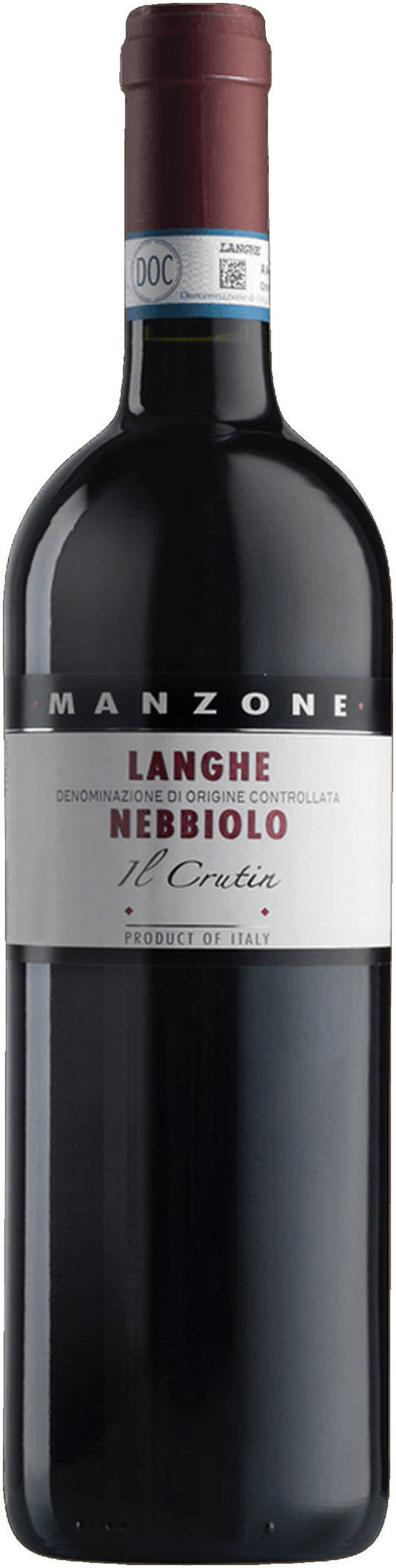 Manzone Langhe Il Crutin Nebbiolo 2021  Front Bottle Shot