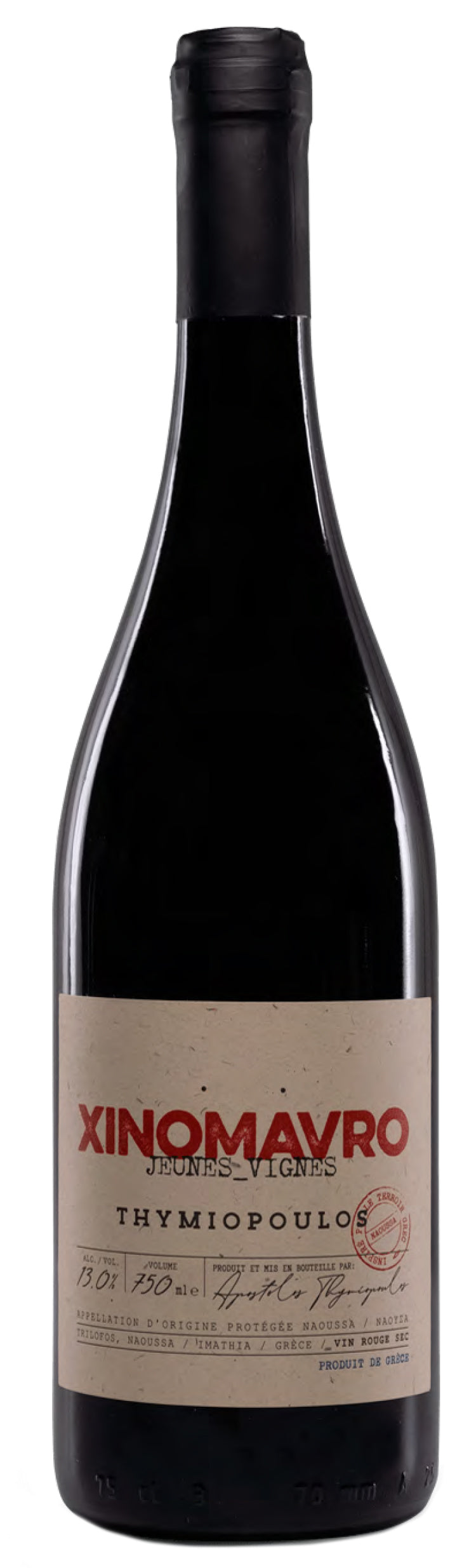 Thymiopoulos Young Vines Xinomavro 2022  Front Bottle Shot