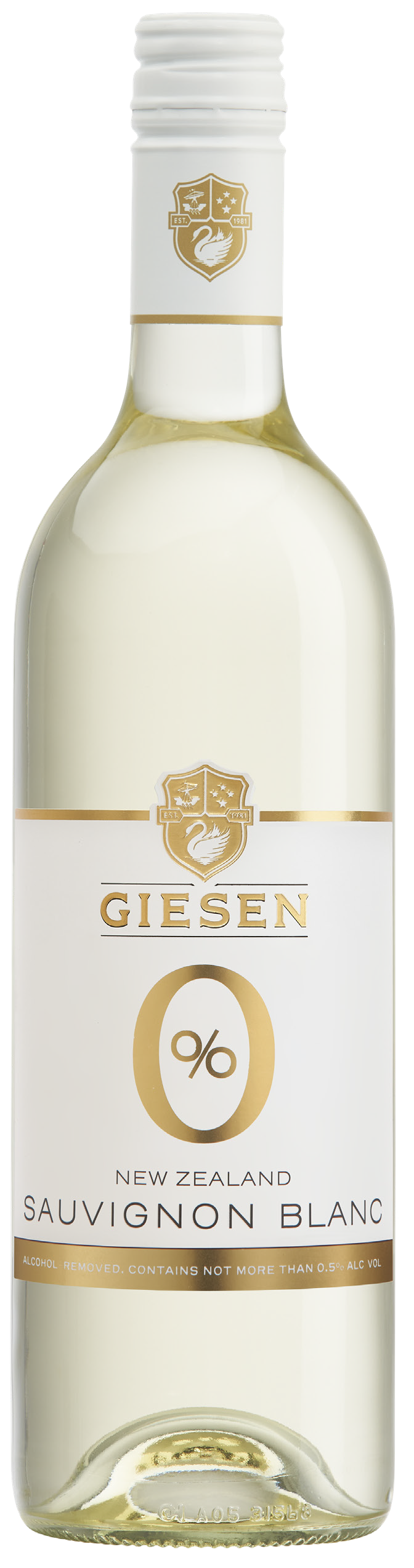 Giesen 0% Sauvignon Blanc (Non-Alcoholic)  Front Bottle Shot