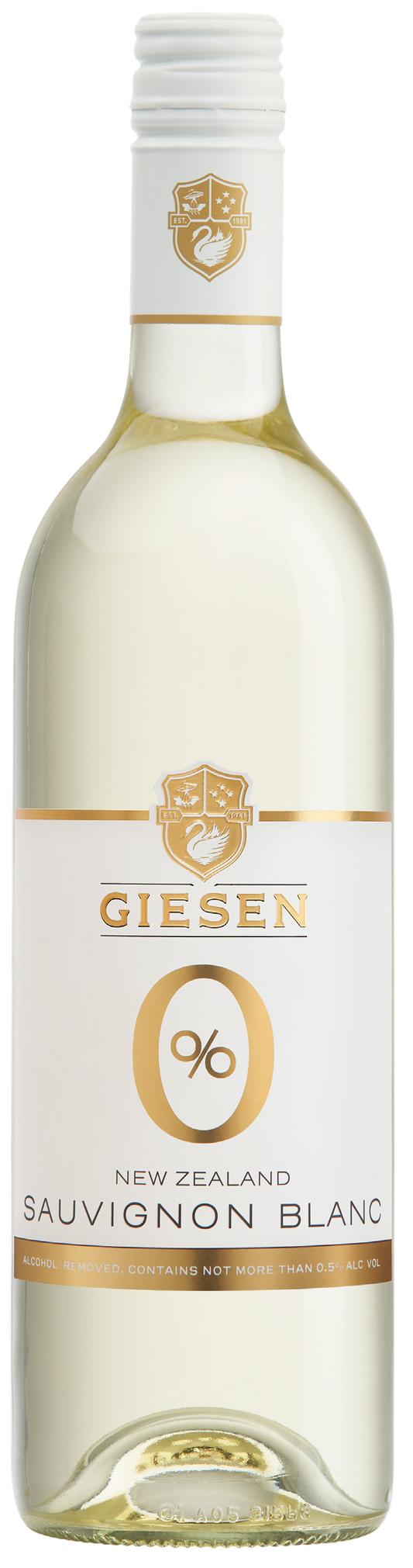 Giesen 0% Sauvignon Blanc (Non-Alcoholic)  Front Bottle Shot