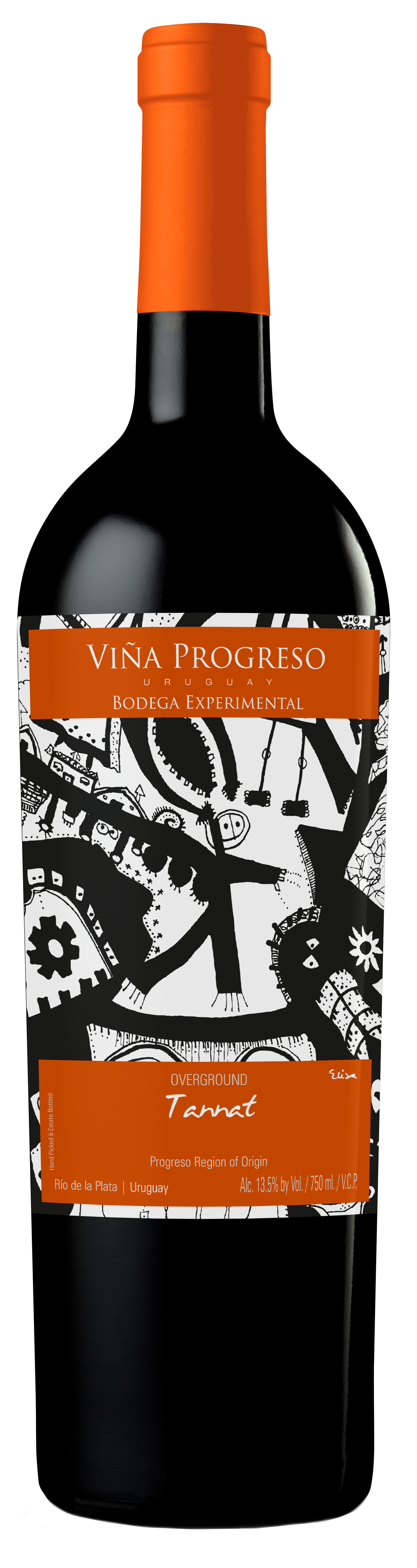 Vina Progreso Overground Tannat 2020  Front Bottle Shot